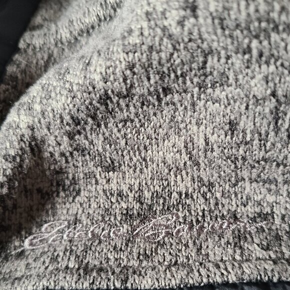 EDDIE BAUER MEN'S CONVECTOR SNAP MOCK SWEATER--BLACK HEATHER - SIZE T2XL - Picture 3 of 15